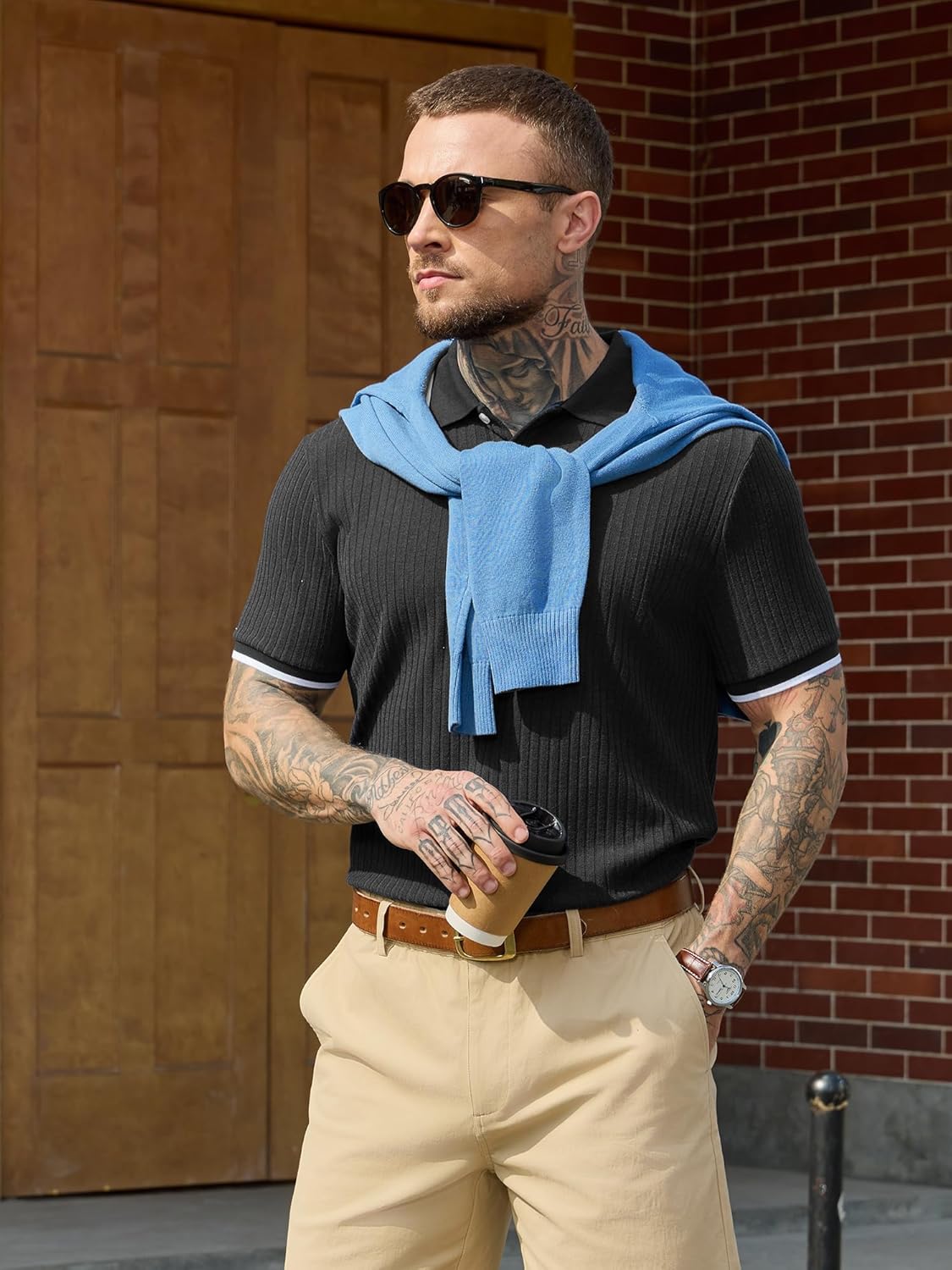 Adrien Polo Homme – Polo Maille Stretch, Léger & Style Business Casual Élégant