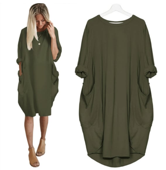 Delaney Robe d'Été Femme – Tissu Léger, Coupe Ample & Col Rond Chic