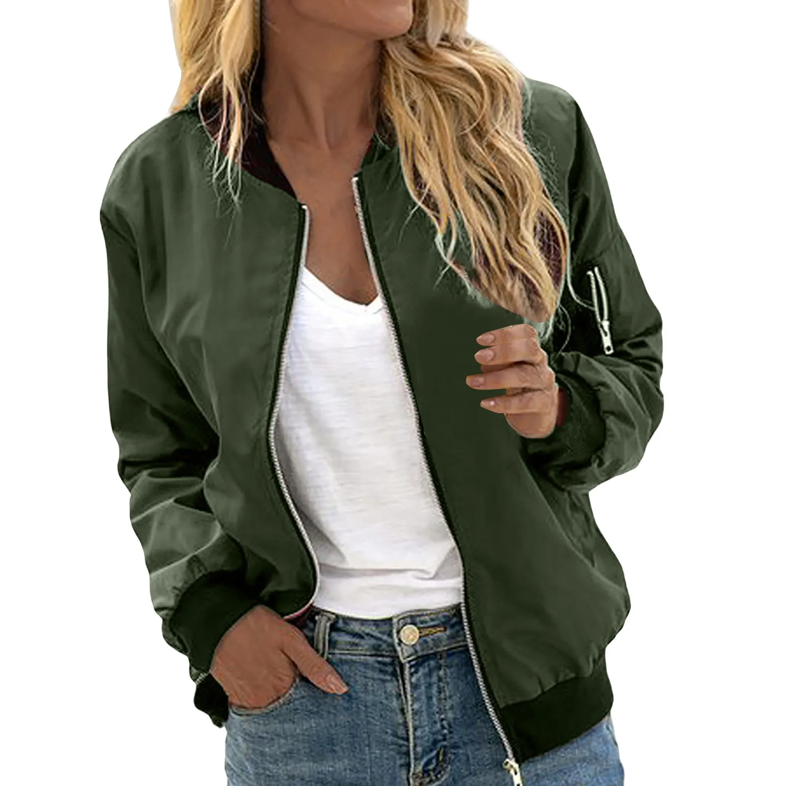 Ailany Blouson Bomber Woman – Light Jacket with Zipper & Modern Style