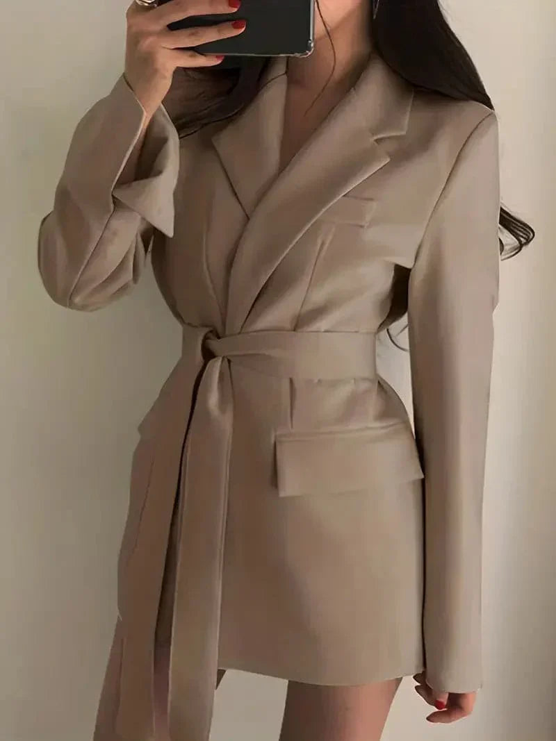 Nélia Dames Blazerjurk – Elegante Chic Tailleurjurk met Lange Mouwen voor Alle Gelegenheden