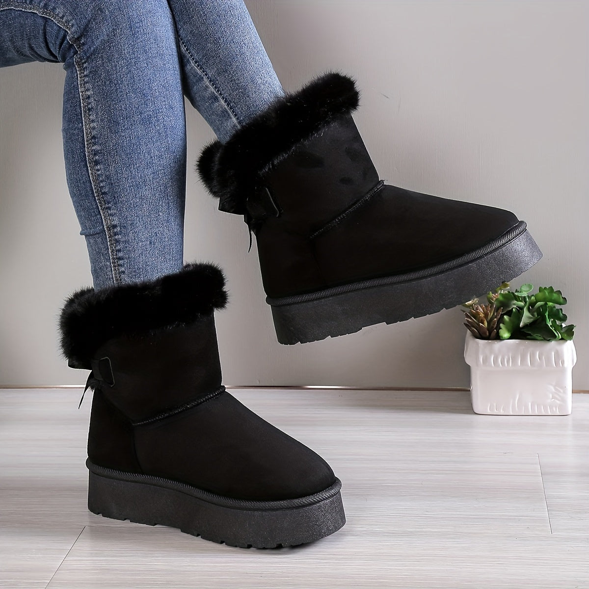 Botas de Inverno para Mulher Zainab – Forro Térmico Quente e Sola Antiderrapante Confortável