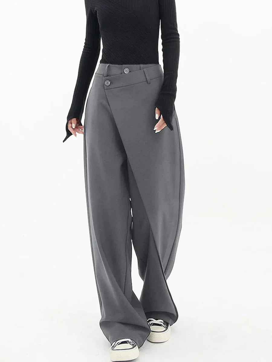 Emma Pantalon Ample Femme – Pantalón Ancho Cómodo y Transpirable para un Look Casual y Estilizado