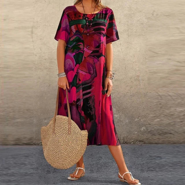 Annarosa Robe Tunique Confortable – Élégance Décontractée pour Toutes les Occasions