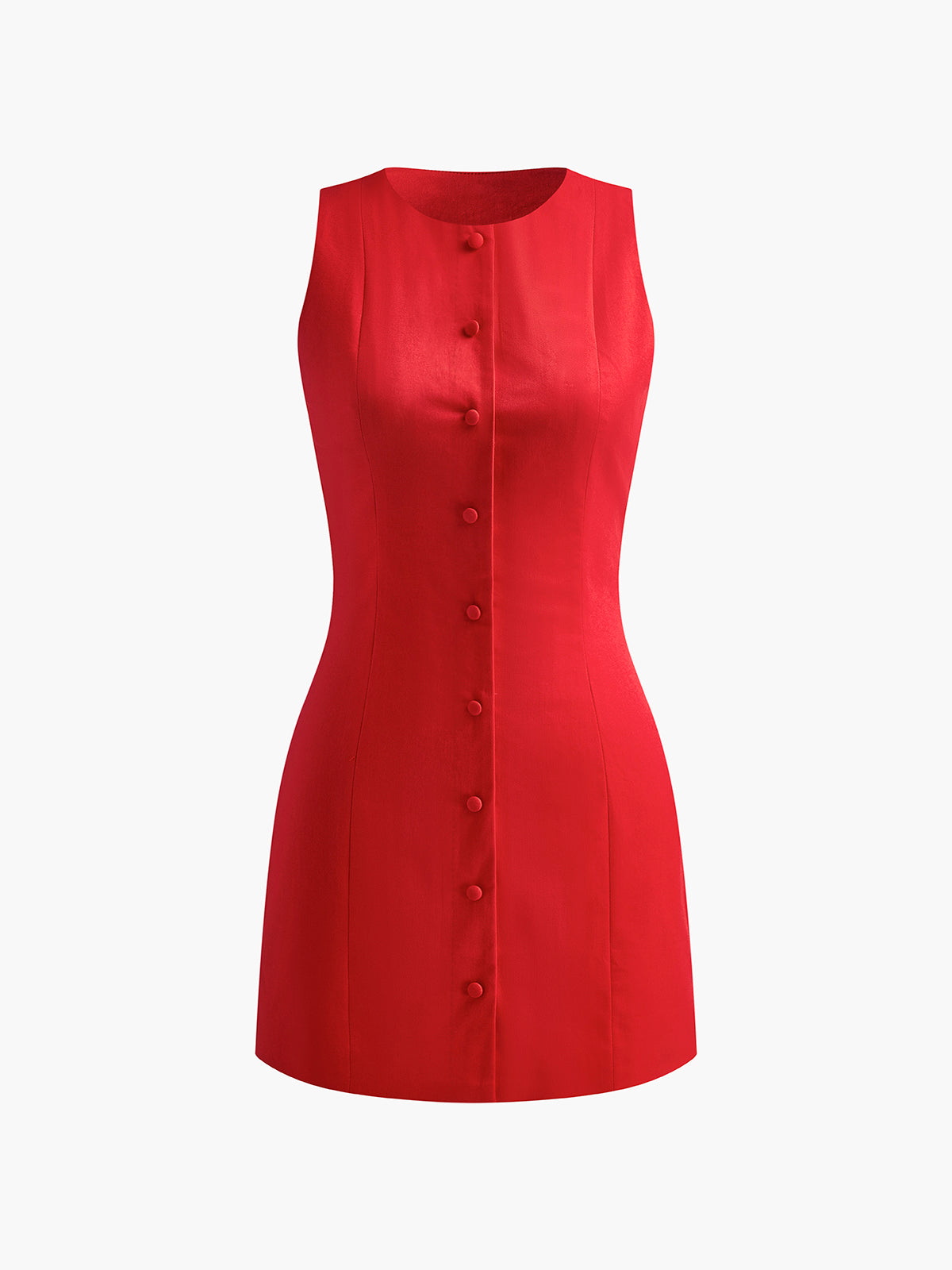 Robe d’Été Femme Cleo – Robe Courte Sans Manches avec Boutonnage & Look Élégant Décontracté