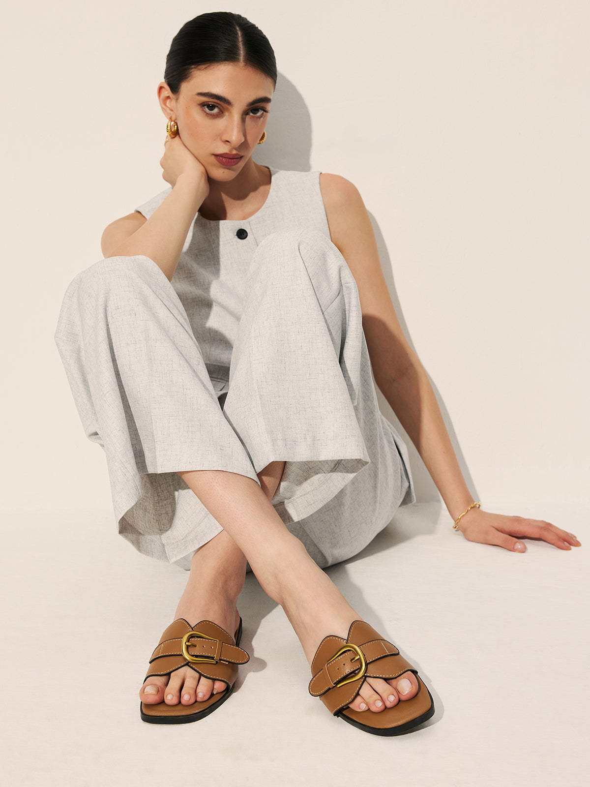 Héloïse Sandaler Kvinde Læder – Komfortable med Justerbar Rem & Ergonomisk Sål