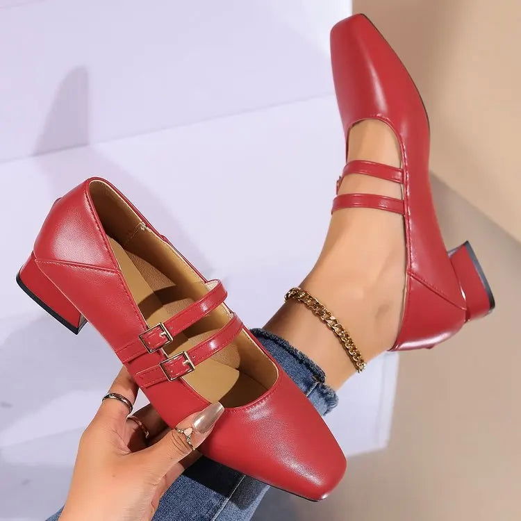 Luciana Μπαλαρίνες Γυναικεία – Κομψά Παπούτσια με Διπλά Λουράκια & Άνετο Στυλ