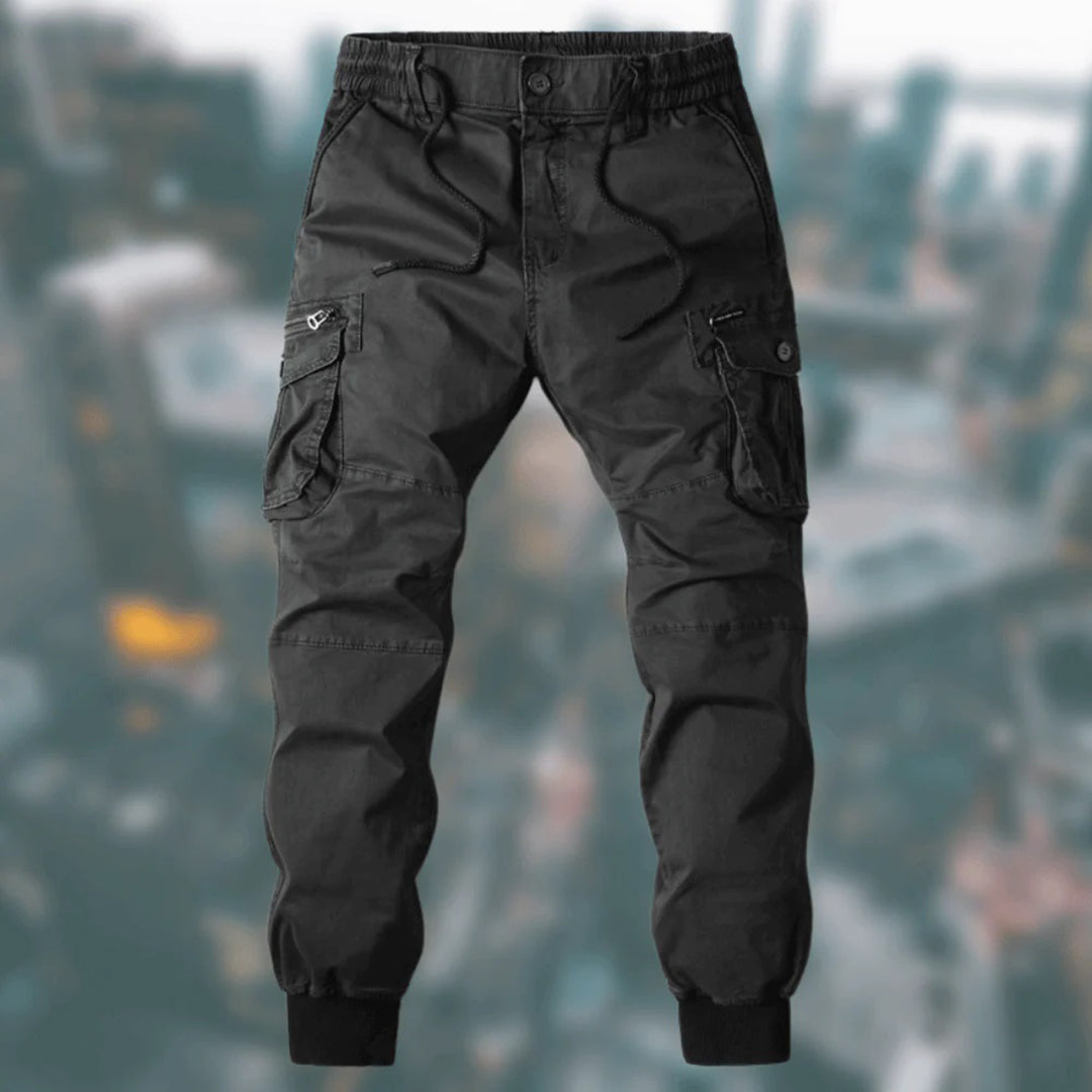 Troy Pantalon Cargo Homme – Confort Décontracté avec Poches Multiples & Taille Ajustable
