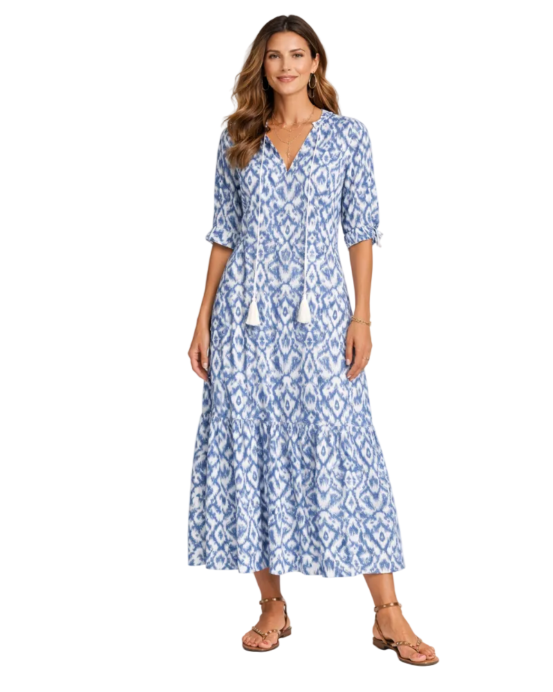 Vestido Maxi Branco Mulher – Boémio Elegante, Algodão Leve & Estilo Ibiza de Verão