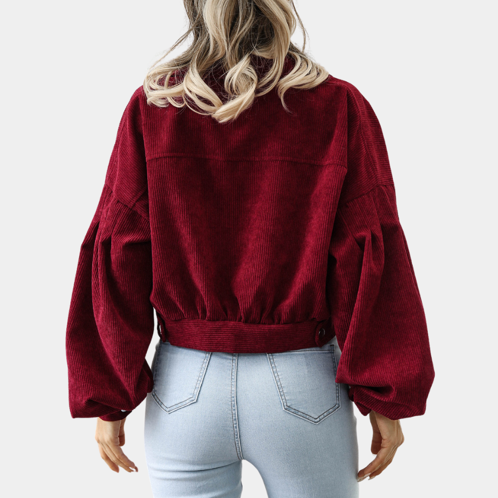 Bethany Veste Femme – Krátká z bavlněného sametu, retro a ležérní vzhled