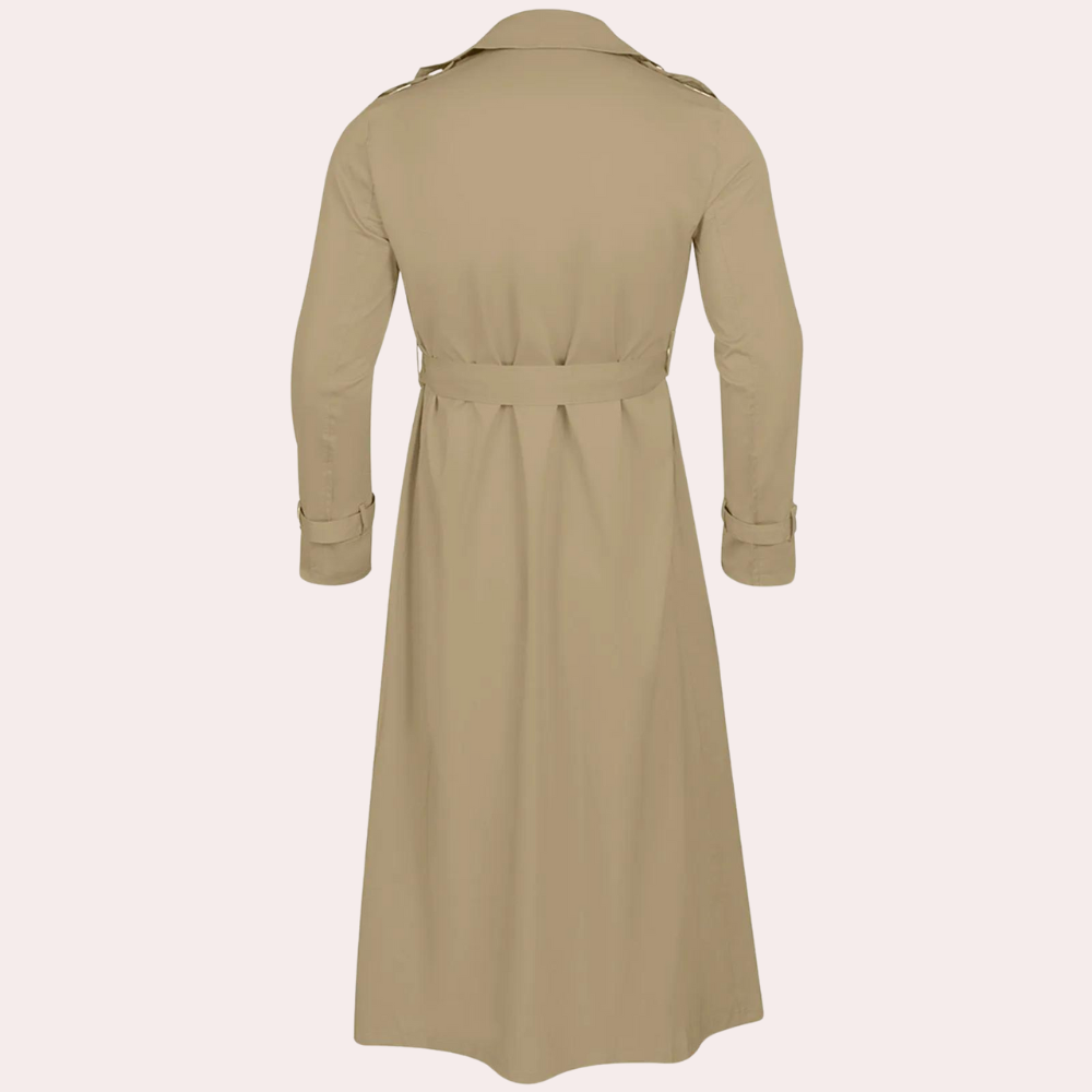 Laurence Trenchcoat Homme – Longue Veste Imperméable avec Coupe Classique & Style Élégant