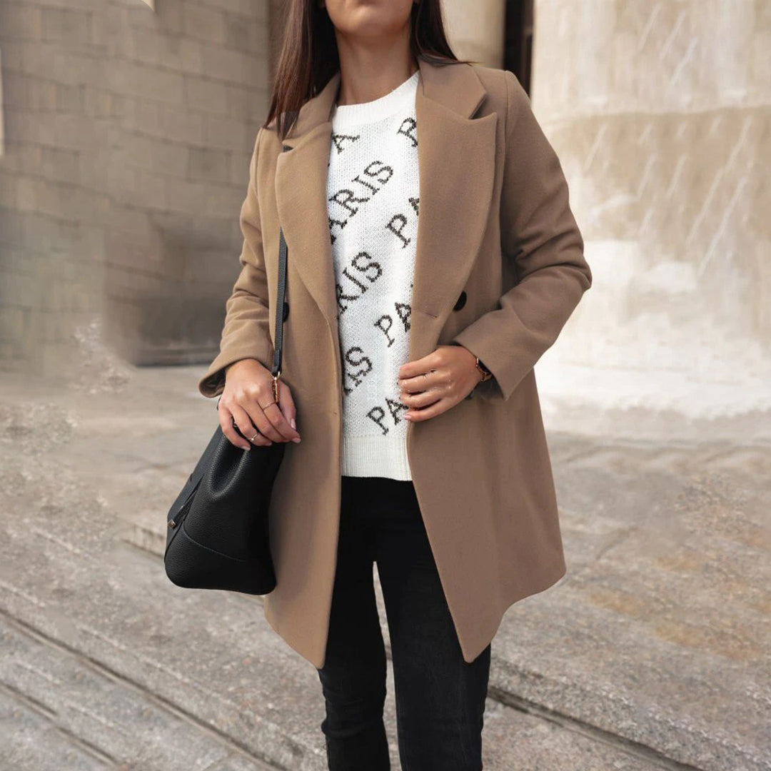 Soleil Damefrakk – Lang Vinterfrakk Elegant & Komfortabel med Chic Stil