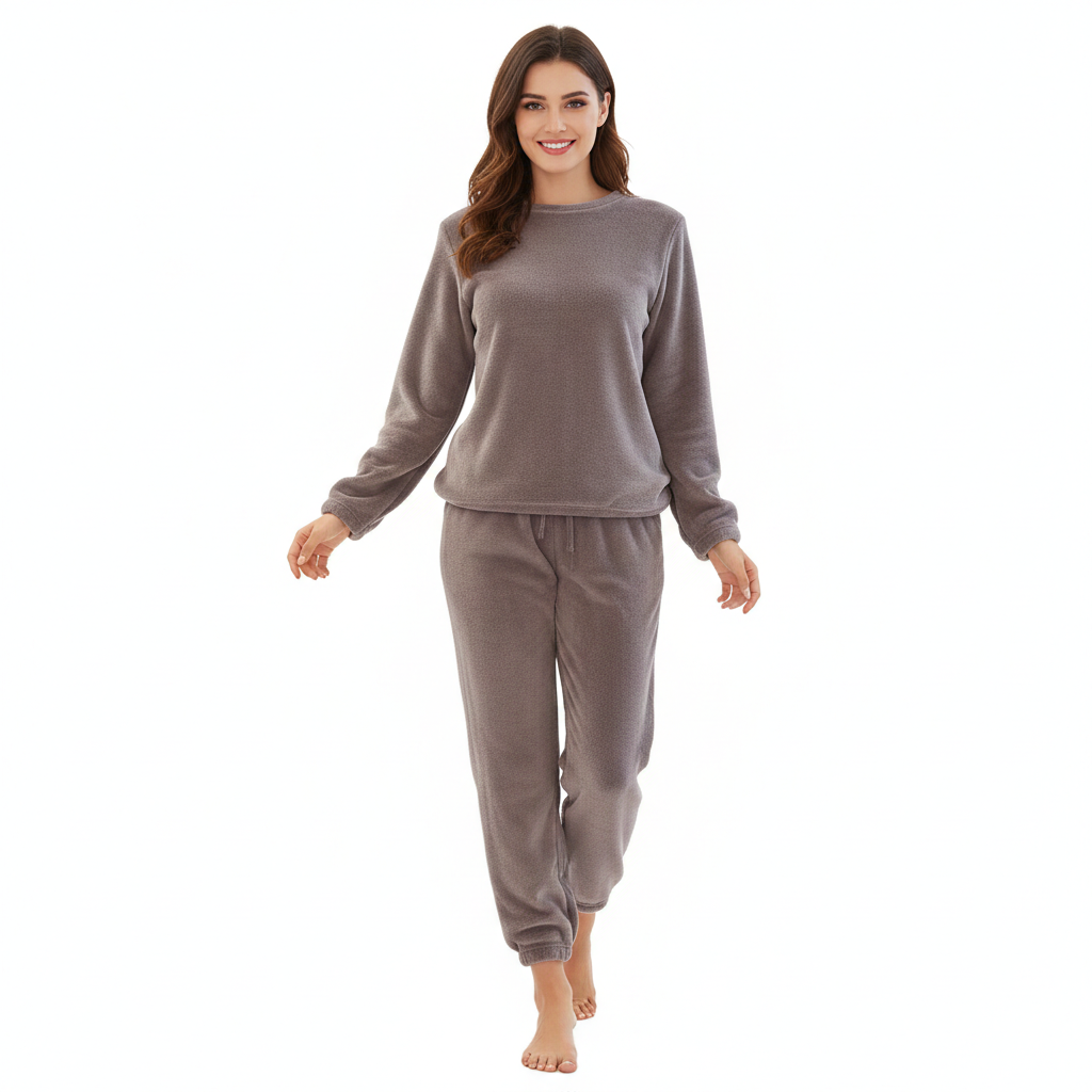 Diyijia Set Lounge Femme Velours – Ensemble Cocooning Doux en Fleece avec Coupe Confort