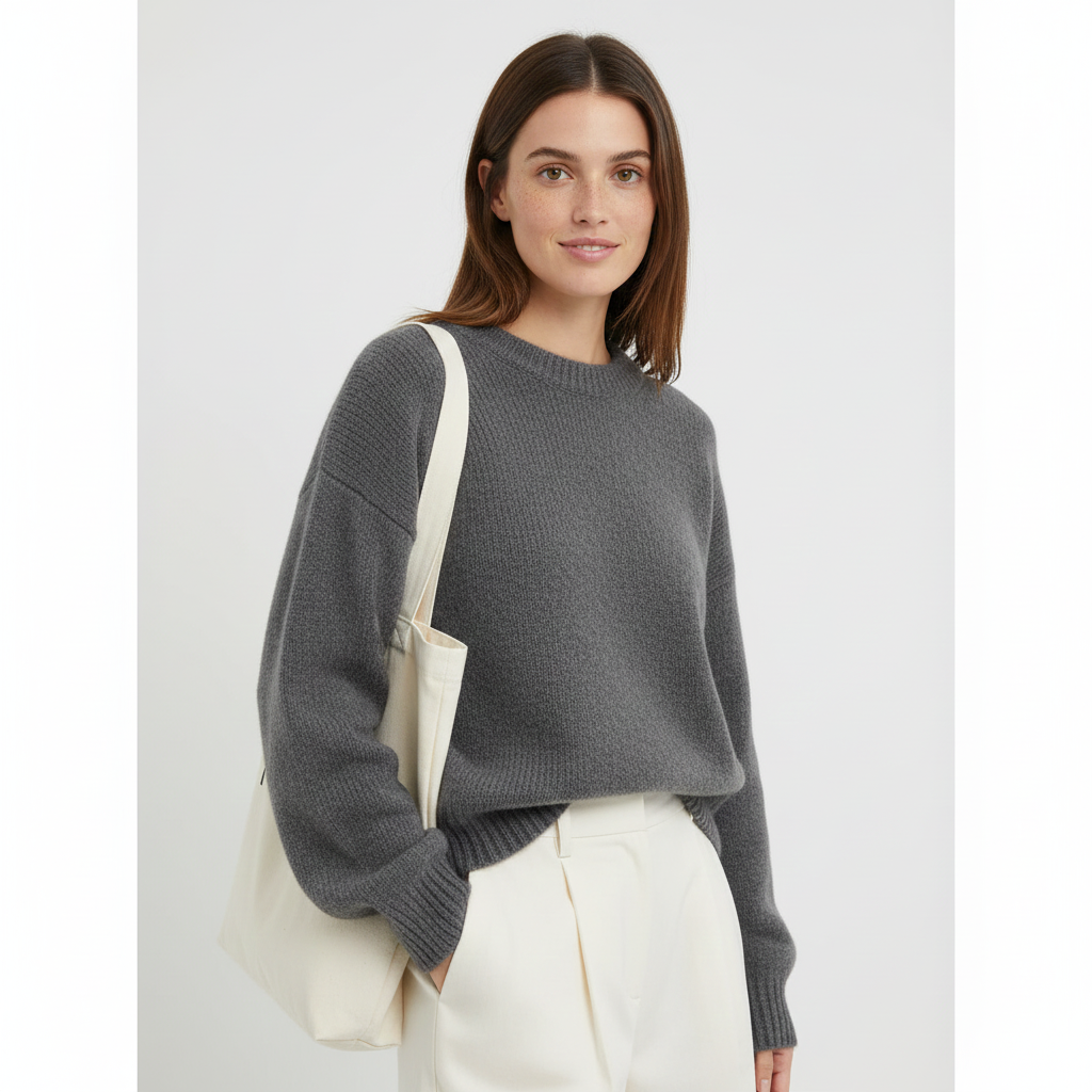 Emgie Oversize Dame Trøje – Ultra-Blød Strik, Afslappet Pasform & Elegant Stil