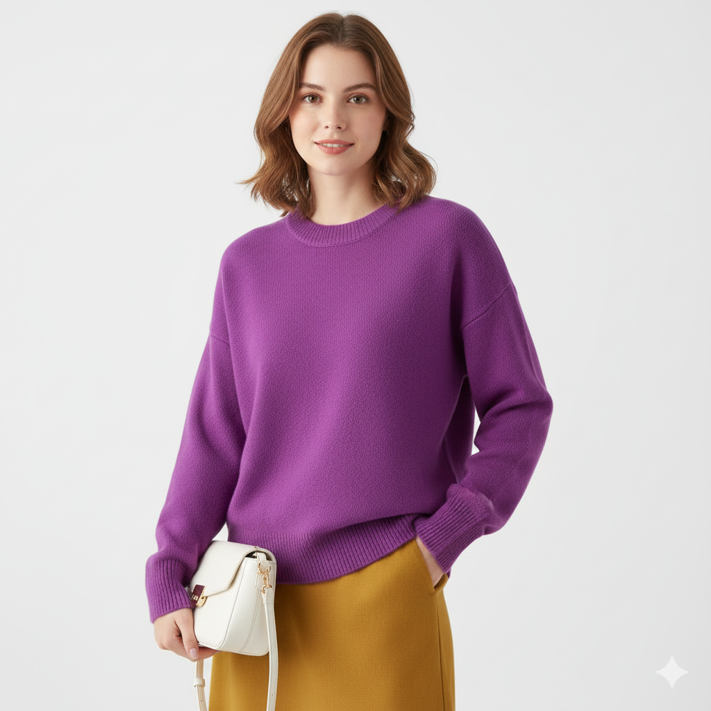 Emgie Oversize Dame Trøje – Ultra-Blød Strik, Afslappet Pasform & Elegant Stil