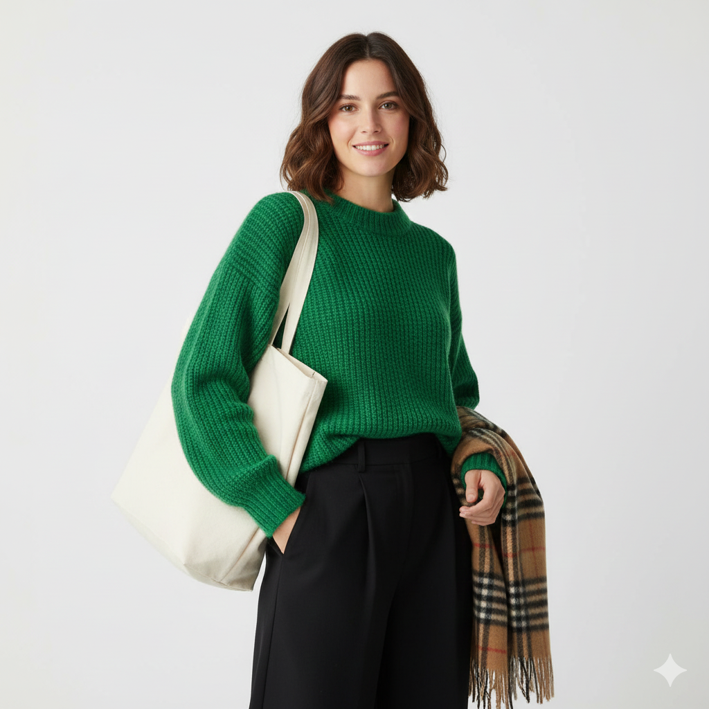Emgie Oversize Dame Trøje – Ultra-Blød Strik, Afslappet Pasform & Elegant Stil
