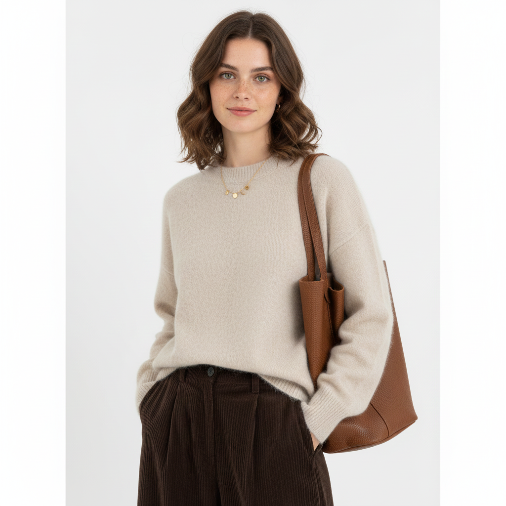 Emgie Oversize Dame Trøje – Ultra-Blød Strik, Afslappet Pasform & Elegant Stil