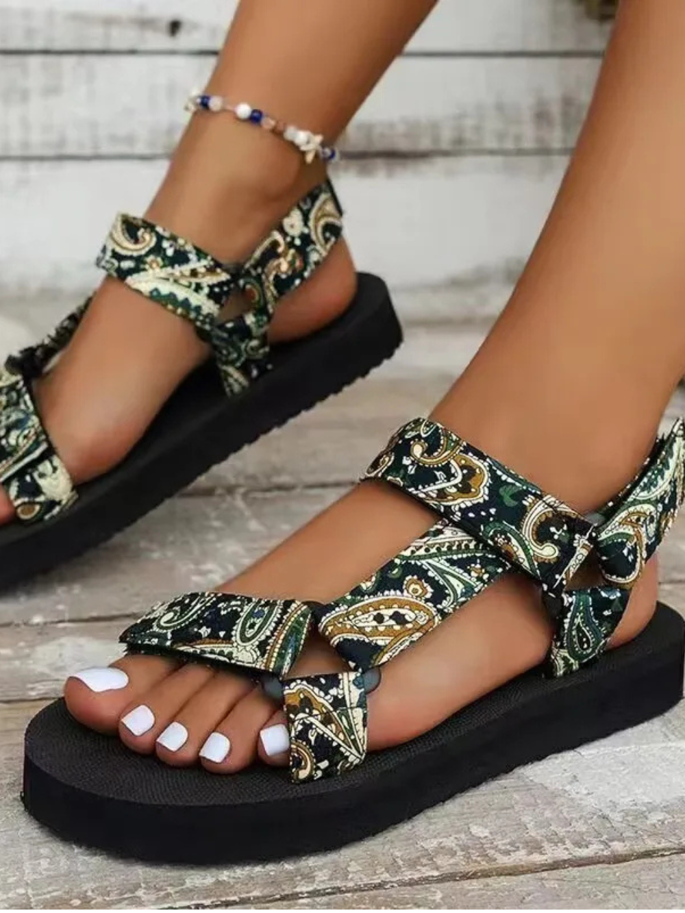 Sierra Sandales Plates Femme – Sandales d'Été Légères avec Semelle Antidérapante