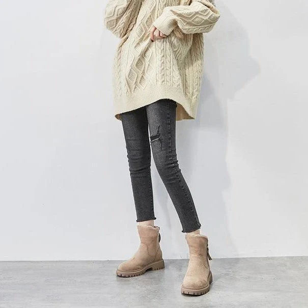 Hope Botas de Inverno para Mulher – Botas Quentes em Camurça Macia com Forro Confortável e Sola Antiderrapante