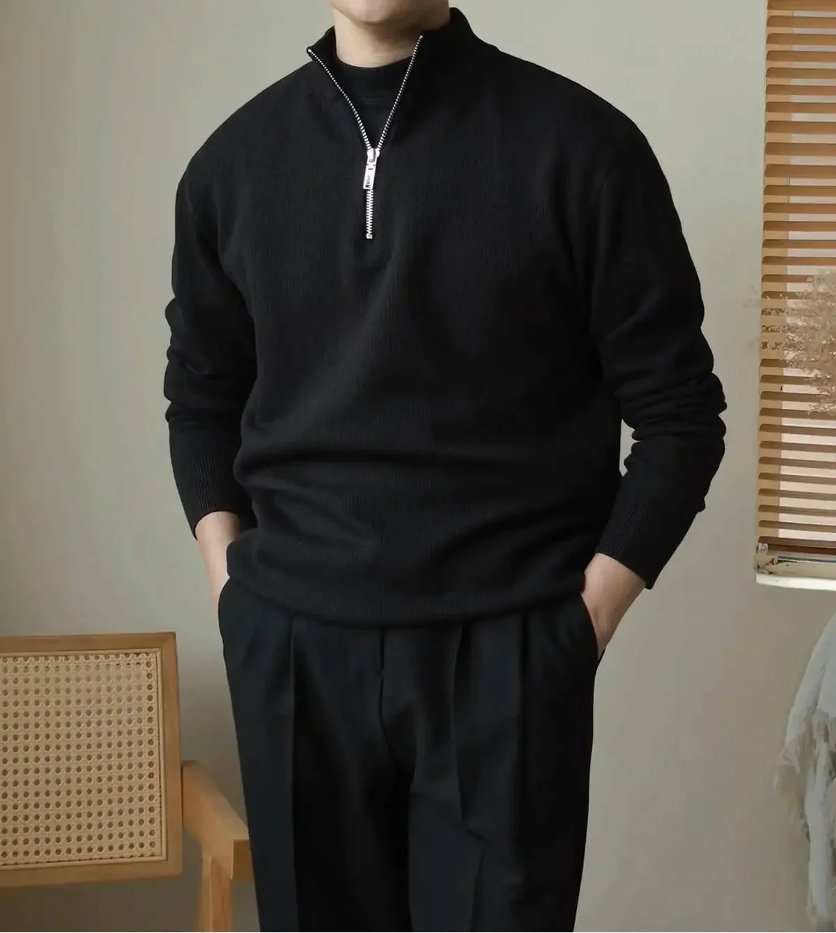 Dexter Pull Férfi Félcipzáros Magas Nyakú – Laza és Kényelmes Téli Vágás