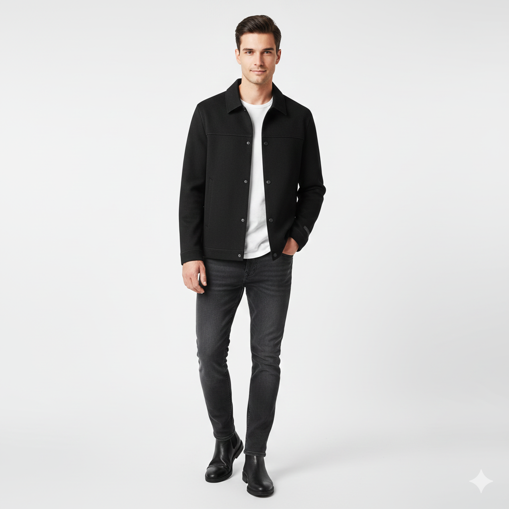 Hudson Férfi Gyapjú Kabát Testhezálló – Modern Dizájn & Időtlen Elegancia