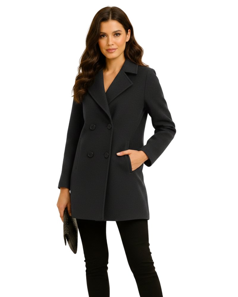 Lucia Donatelli Palton de Iarnă din Lână pentru Femei – Croială Elegantă & Finisaj Luxos