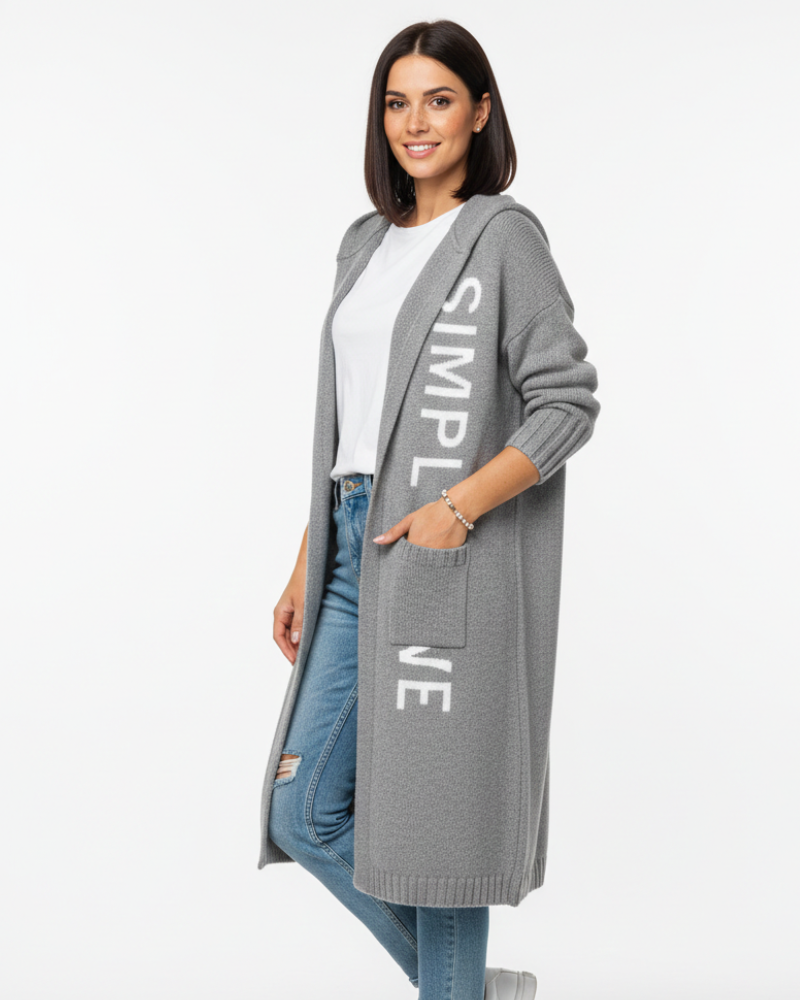 Jessica Cardigan Lang Dame – Oversize Vest Elegant og Komfortabel i Blødt Strik