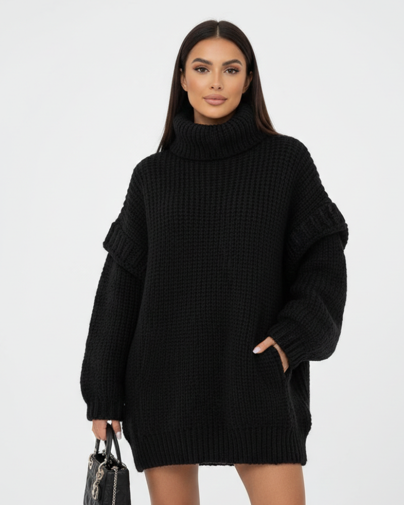Minerva Suéter Oversize Mujer – Vestido Suéter Versátil Corte Relajado en Tejido Suave