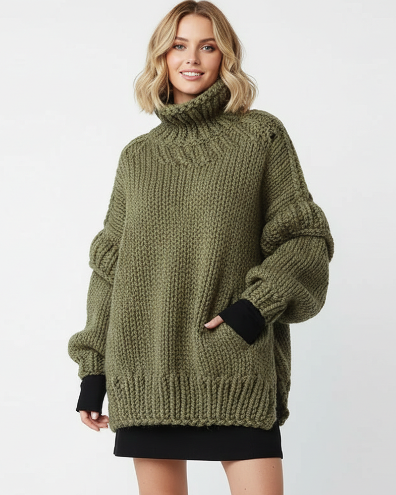 Minerva Suéter Oversize Mujer – Vestido Suéter Versátil Corte Relajado en Tejido Suave