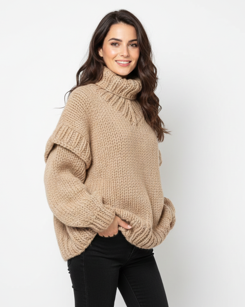 Minerva Suéter Oversize Mujer – Vestido Suéter Versátil Corte Relajado en Tejido Suave