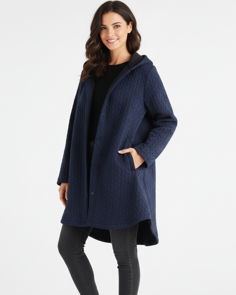 Sascha Wintermantel – Lange Warme Jacke mit Komfortschnitt und Wetterschutz