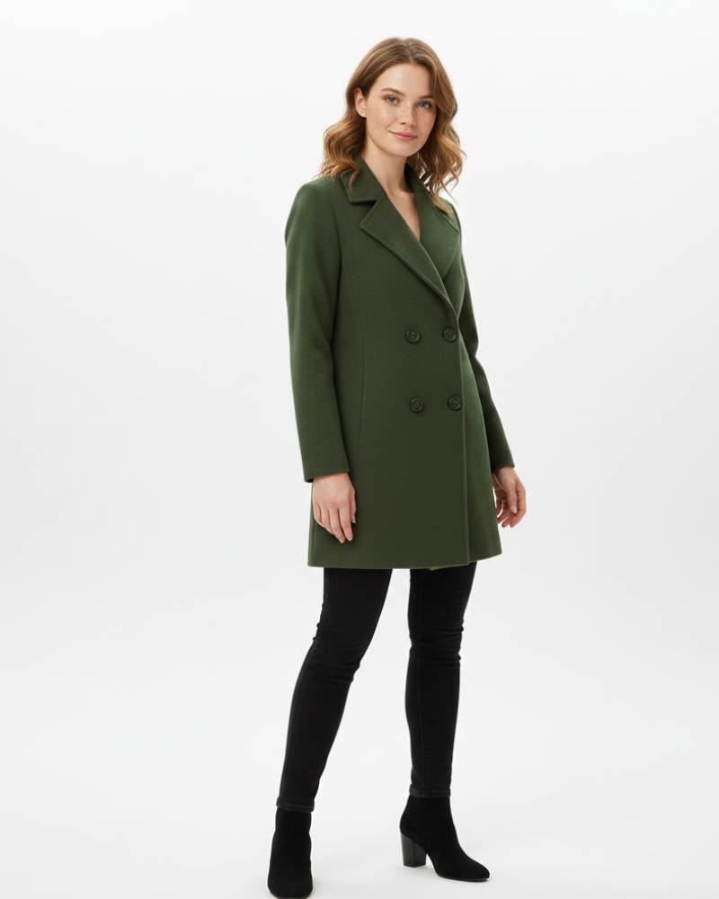 Lucia Donatelli Palton de Iarnă din Lână pentru Femei – Croială Elegantă & Finisaj Luxos