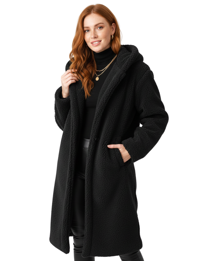 Nelia Manteau Teddy Femme – Veste Oversize Douce & Chaude pour Looks Hiver Élégants