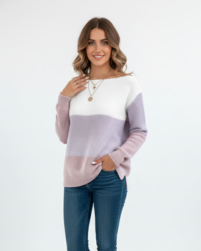 Isla Dámský Pletený Svetr – Teplý a Elegantní, Měkký Komfort a Moderní Styl