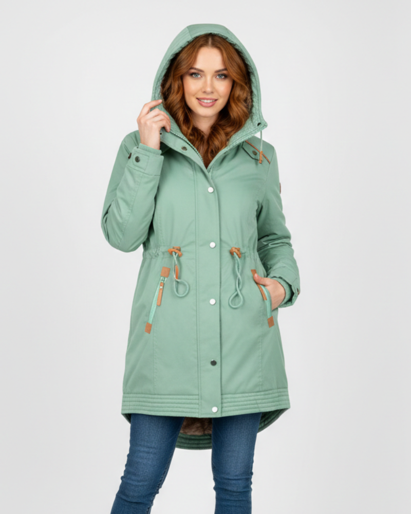 Blaire Płaszcz Damski – Ciepła Podszewka, Funkcjonalny Kaptur i Elegancki Krój Zimowy