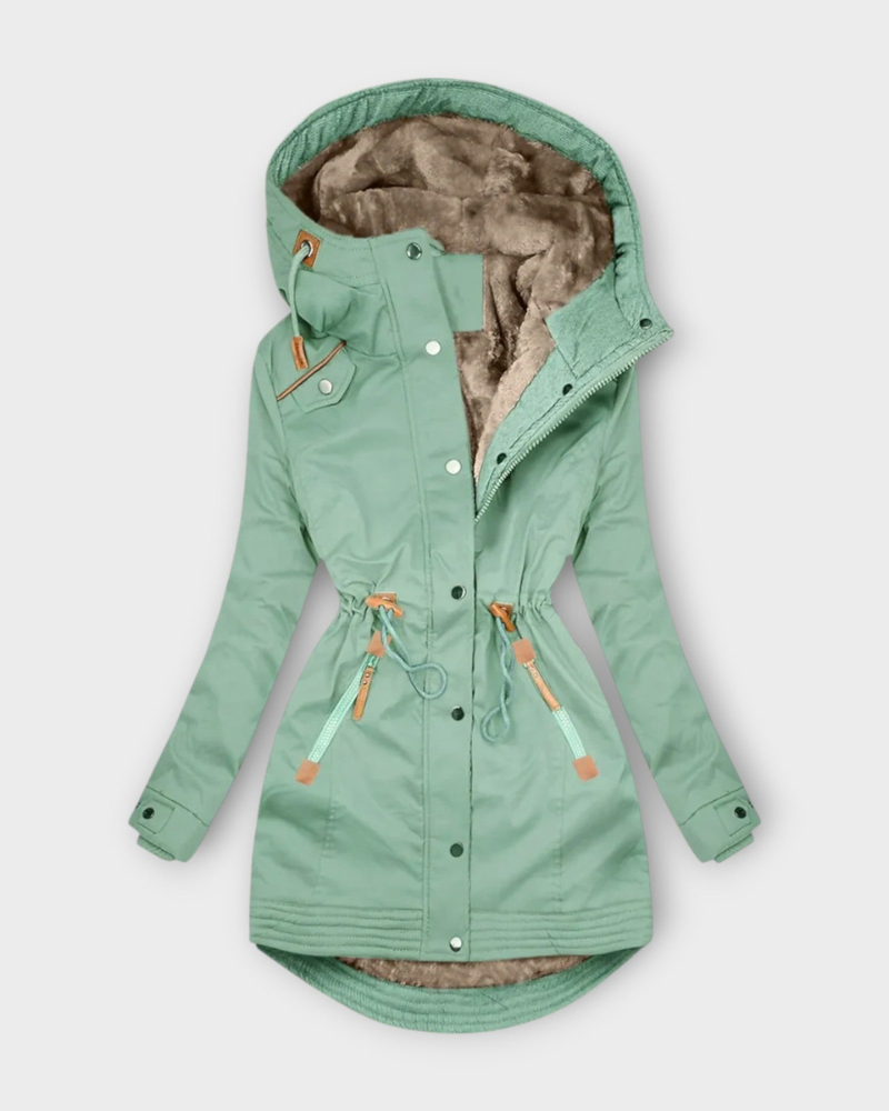 Blaire Damefrakke – Varm Foring, Praktisk Hætte & Elegant Vinterpasform