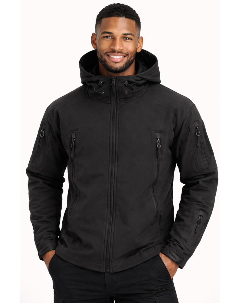 Zoren Kurtka Softshell Taktyczna Męska – Wiatroszczelna Wodoodporna z Regulowanym Kapturem