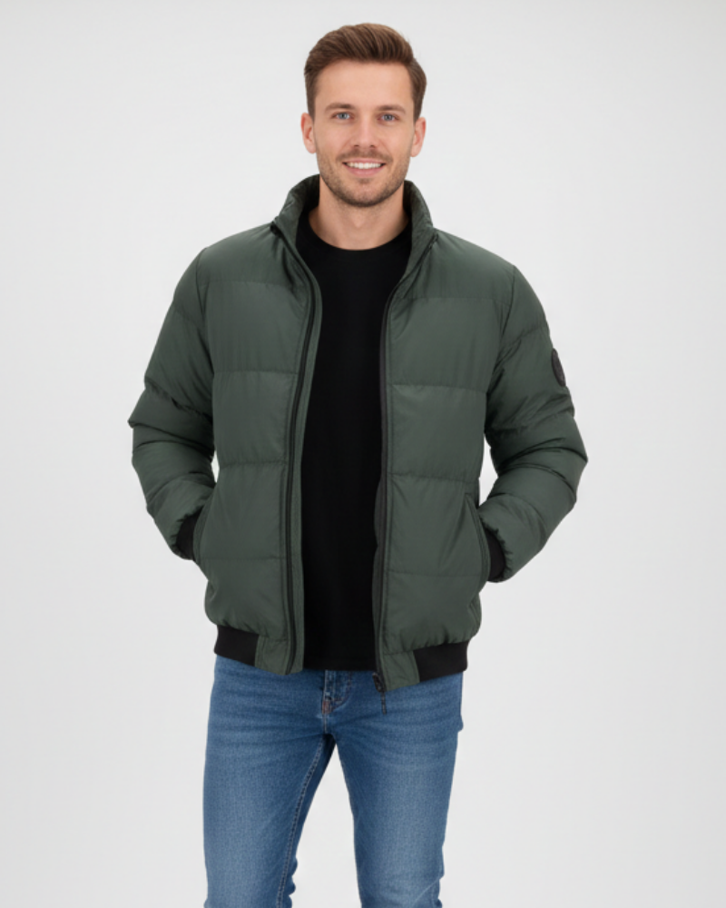 Zairyx Herren Minimalistische Steppweste – Leichte Daunenjacke mit Stehkragen und Reißverschluss