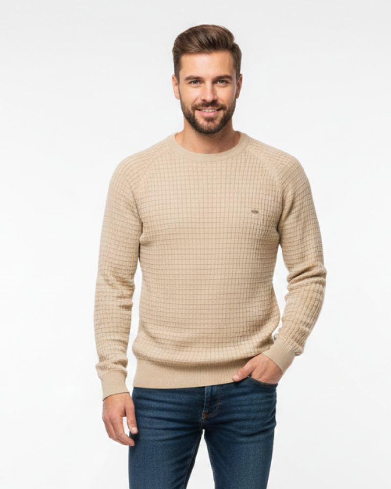 Nolan muški pulover s okruglim izrezom – udoban pletivi pulover za svakodnevnu upotrebu