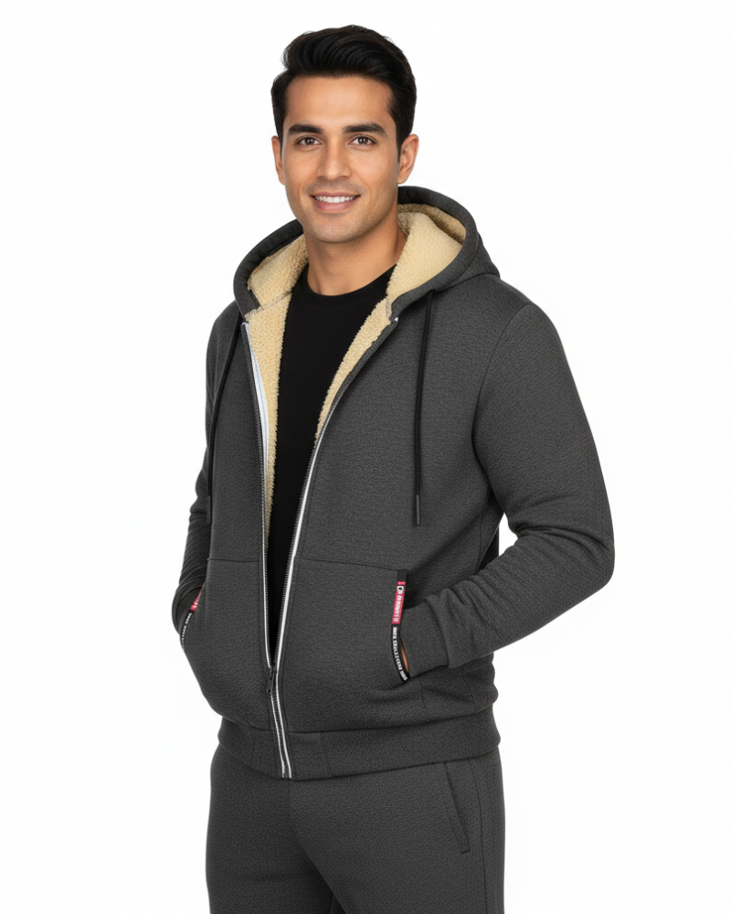 Zedrick Hoodie Zippée Homme – Sweat Doublé Chaud avec Capuche Confortable