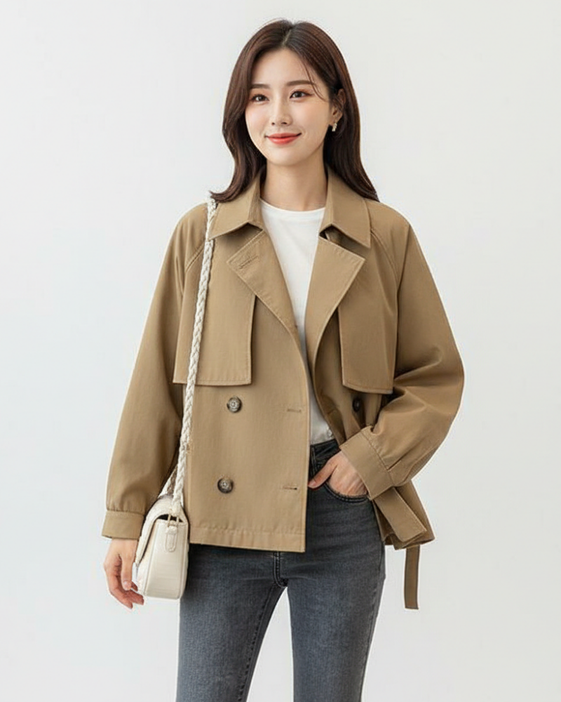 Charlotte Trench Court Dames – Licht Voorjaarsjack Getailleerde Pasvorm & Reverskraag