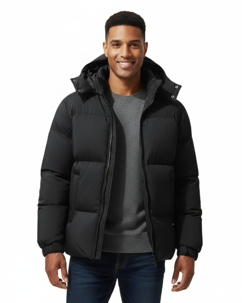 Zavier Kurtka Pikowana Męska z Kapturem – Lekka, Wodoodporna i Ciepła Kurtka Puchowa