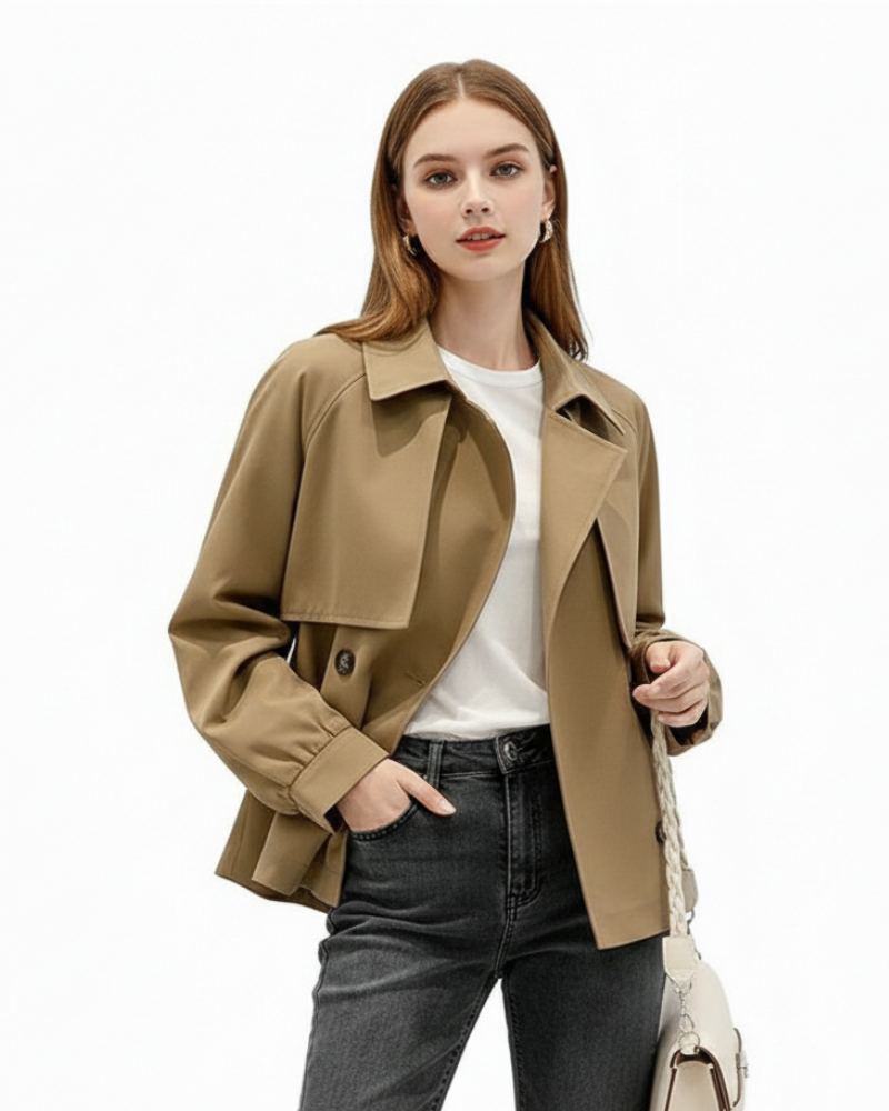 Charlotte Trench Court Dames – Licht Voorjaarsjack Getailleerde Pasvorm & Reverskraag