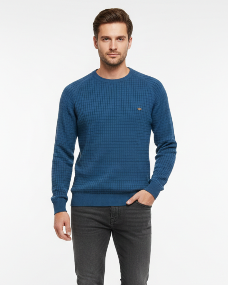 Nolan muški pulover s okruglim izrezom – udoban pletivi pulover za svakodnevnu upotrebu