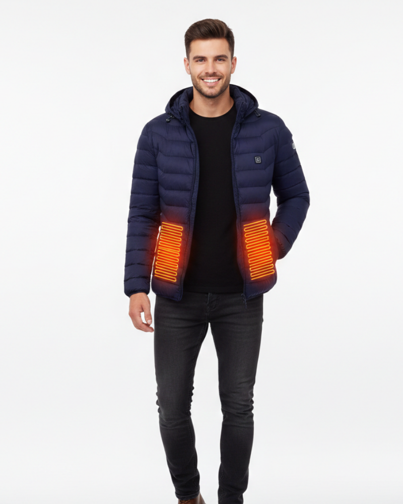 Axel Μπουφάν Θέρμανσης Χειμώνα Ανδρικό – Αδιάβροχο Softshell με Κουκούλα & Ενσωματωμένη Θέρμανση