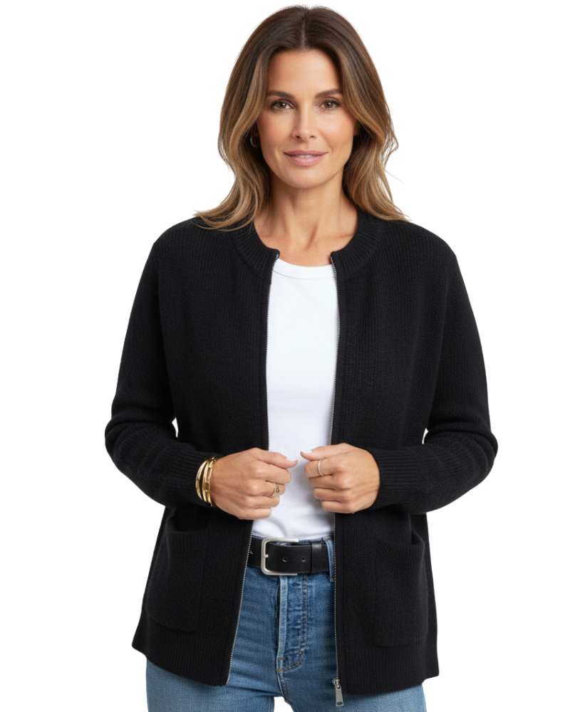 Layla prsluk za žene – mekana jakna sa patentnim zatvaračem, udobnim krojem i svestranim stilom