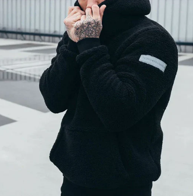 Bluza z kapturem męska Aelfwine – miękka bluza z kapturem z polaru z kieszenią kangurkową i wygodną podszewką