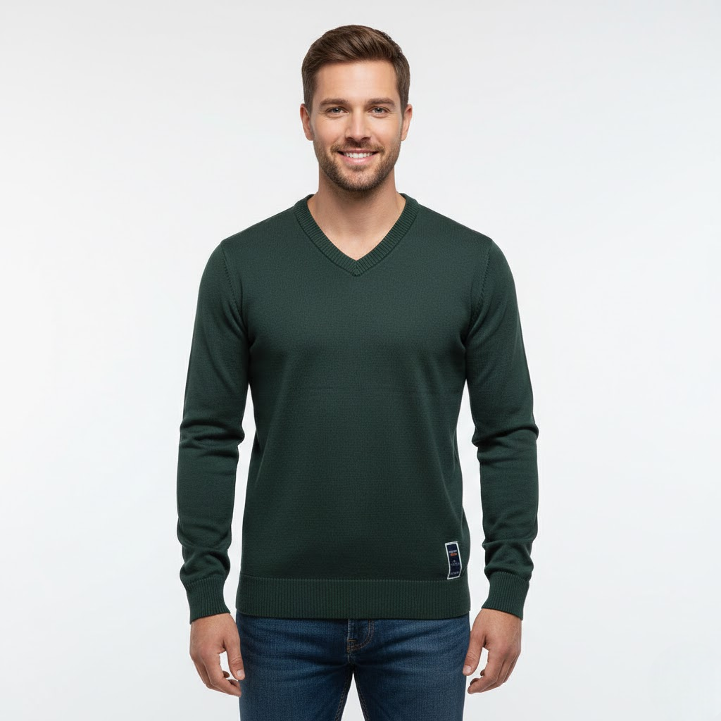 Koen Maglione Uomo Casual Elegante – Tessuto Morbido Traspirante & Stile Versatile