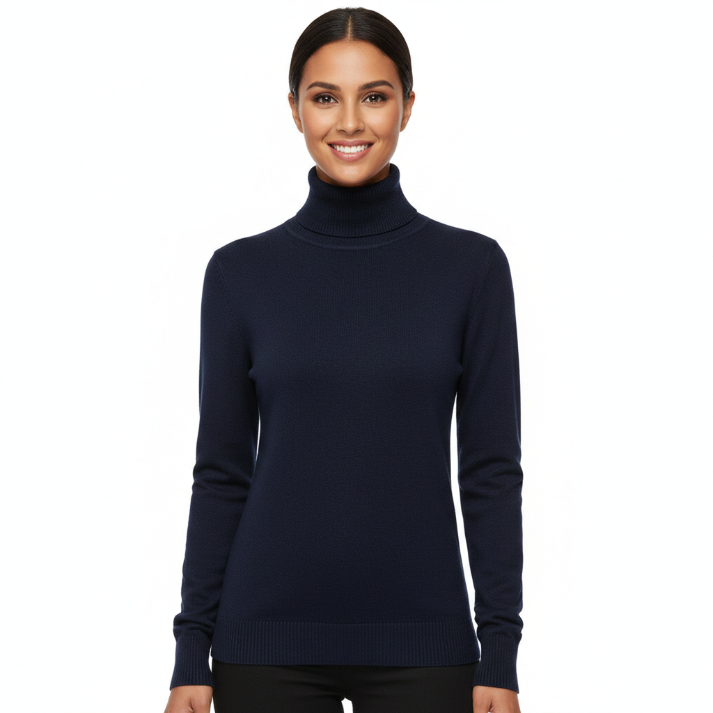Léa Pull Col Roulé Femme – Pull en Cachemire Doux à Coupe Ajustée et Élégante