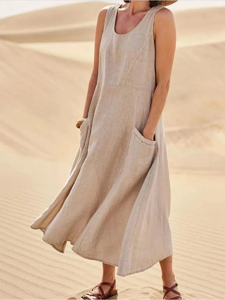 Nicole Zomerse Jurk Dames – Vloeiende Jurk van Ademend Stof met Losse & Elegante Pasvorm