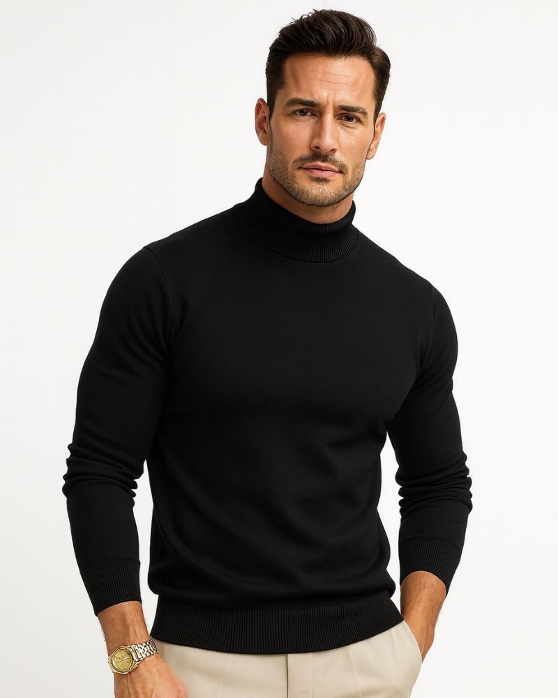 Leonardo férfi garbó – puha prémium kötöttáru modern és elegáns stílusban